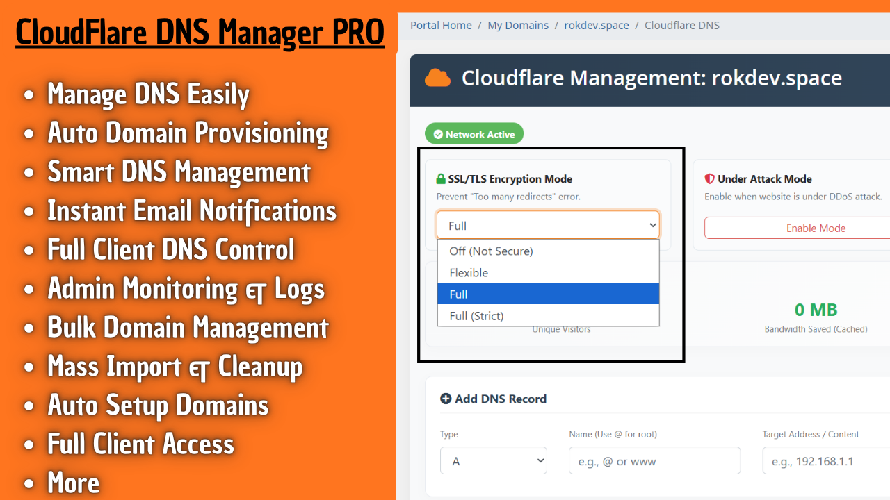 CloudFlare DNS Manager PRO