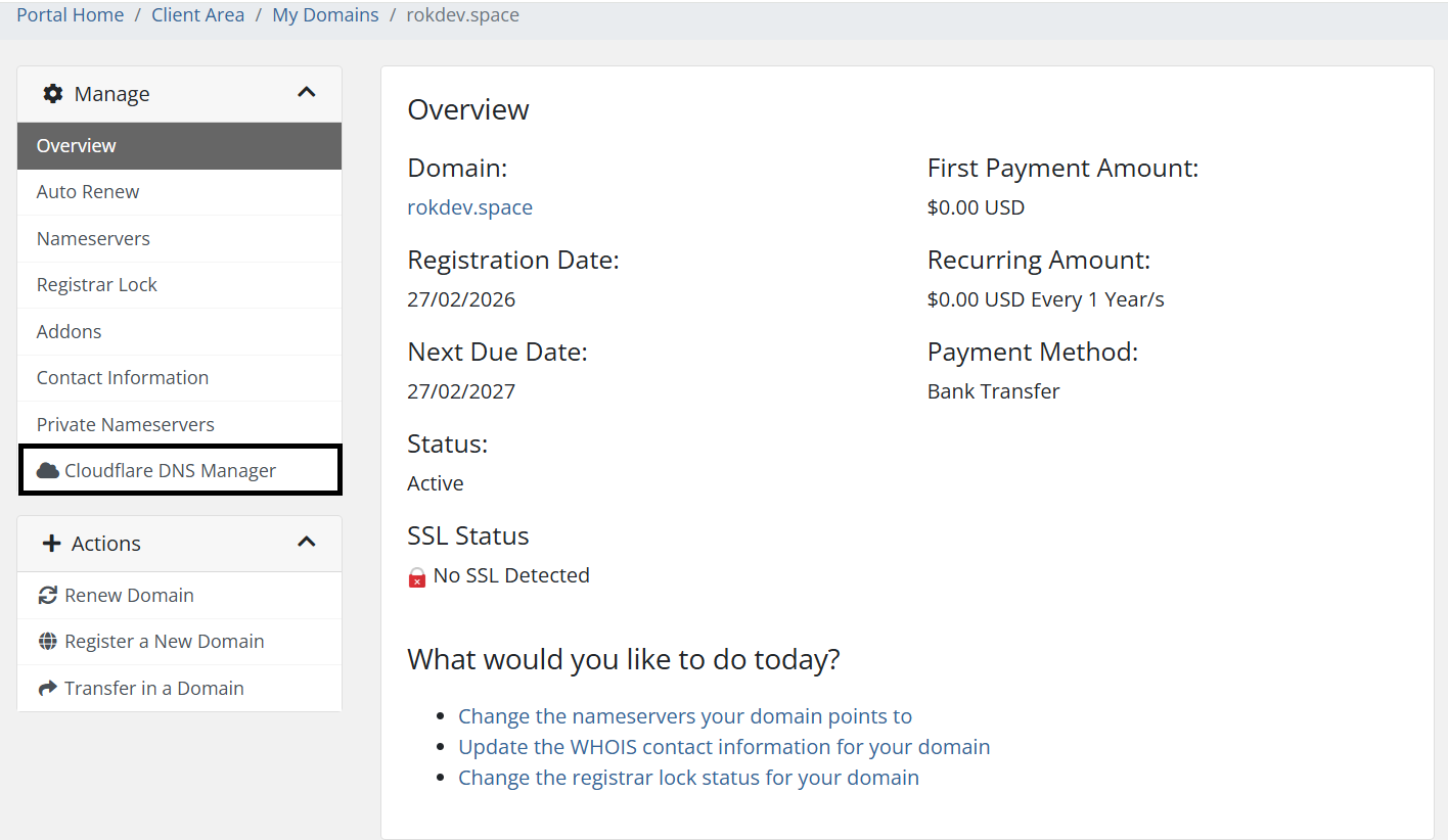 Modules Cloudflare DNS Pro WHMCS - Users can easily switch to Cloudflare's DNS Management