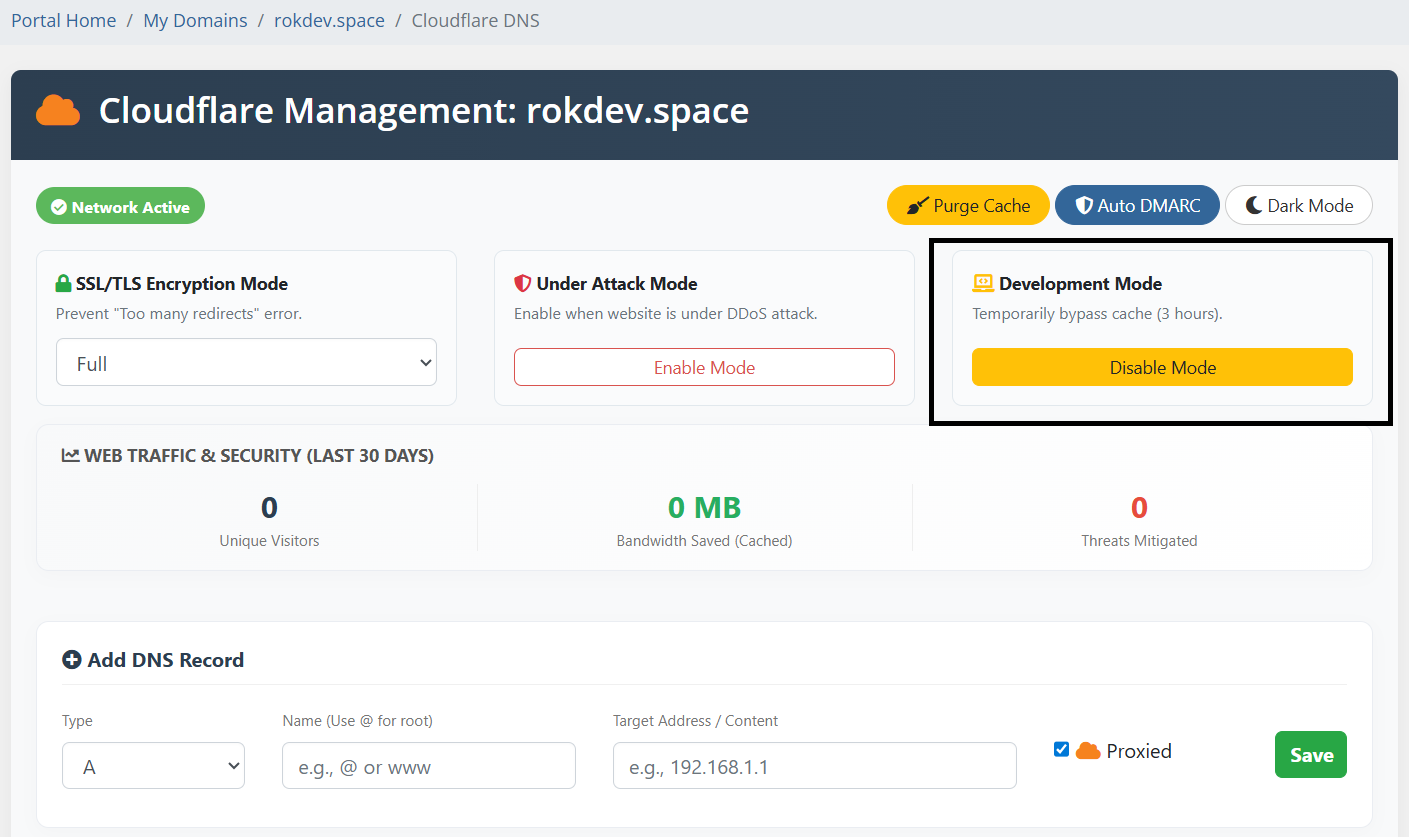 Modules Cloudflare DNS Pro WHMCS - 